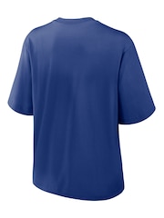Fanatics Womens Blue 100% Cotton MLB Los Angeles Dodgers Team Knockout Boxy T-Shirt - Image 3 of 3