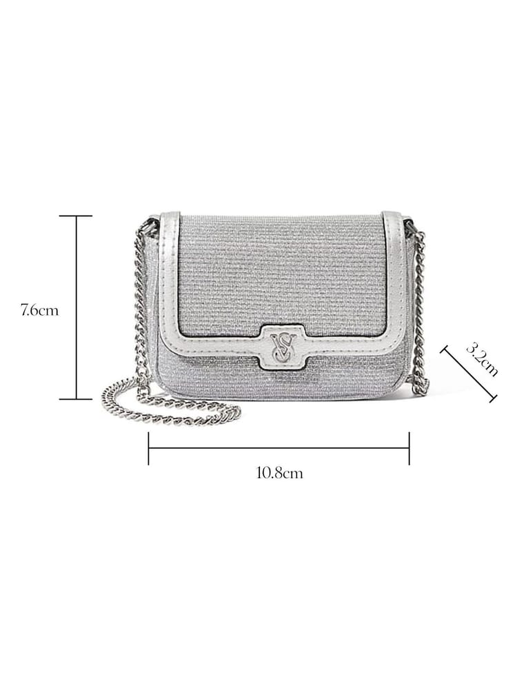 Victoria's Secret Silver Micro Crossbody Bag - Image 4 of 4