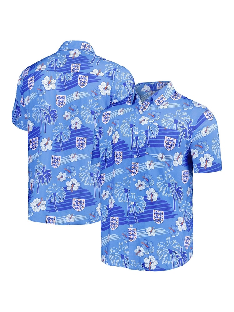 Fanatics Blue England Hawaiian Shirt - Image 1 of 3