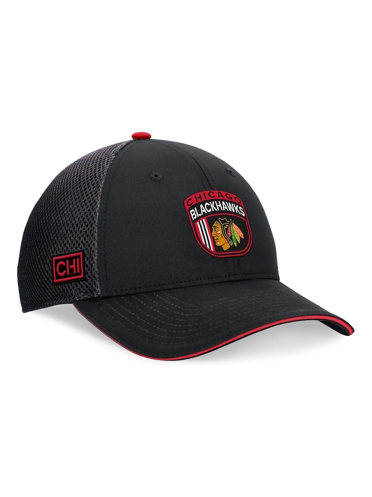 Fanatics NHL Chicago Blackhawks Authentic Pro Draft Structured Trucker Black Cap - Image 1 of 4
