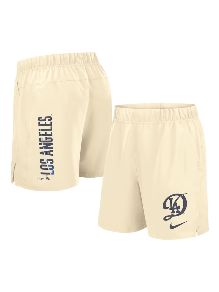 Fanatics Cream MLB Los Angeles Dodgers Woven City Connect Victory Shorts - Image 1 of 3