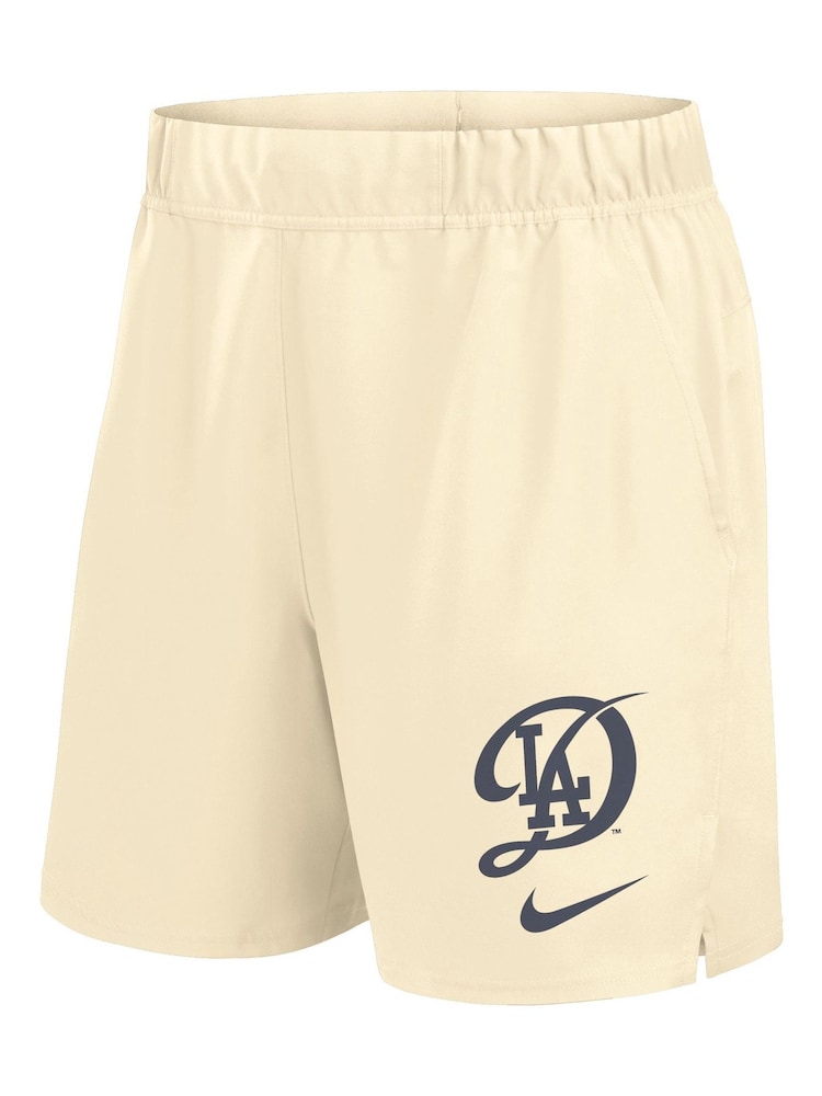 Fanatics Cream MLB Los Angeles Dodgers Woven City Connect Victory Shorts - Image 2 of 3