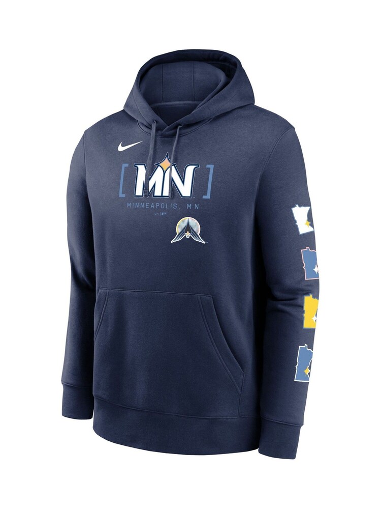 Fanatics Blue MLB Minnesota Twins City Connect Club Fleece Hoodie - Image 2 of 3