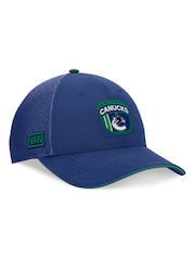 Fanatics Blue NHL Vancouver Canucks Authentic Pro Draft Structured Trucker Cap - Image 1 of 4