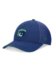 Fanatics Blue NHL Vancouver Canucks Authentic Pro Draft Structured Trucker Cap - Image 2 of 4