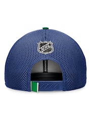 Fanatics Blue NHL Vancouver Canucks Authentic Pro Draft Structured Trucker Cap - Image 4 of 4