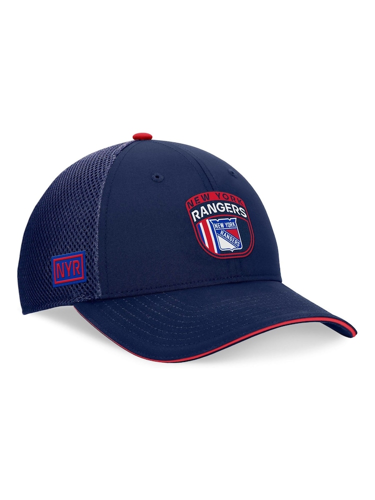 Fanatics Blue NHL New York Rangers Authentic Pro Draft Structured Trucker Cap - Image 3 of 3