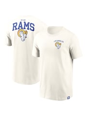Fanatics Cream NFL Los Angeles Rams Short Sleeve Essential 100% Cotton T-Shirt - Image 1 of 3