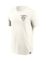 Fanatics Cream NFL Los Angeles Rams Short Sleeve Essential 100% Cotton T-Shirt - Image 2 of 3