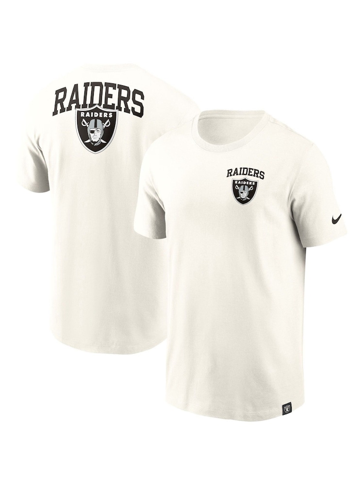 Fanatics Cream 100% Cotton NFL Las Vegas Raiders Short Sleeve Essential T-Shirt - Image 1 of 3