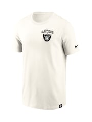 Fanatics Cream 100% Cotton NFL Las Vegas Raiders Short Sleeve Essential T-Shirt - Image 2 of 3