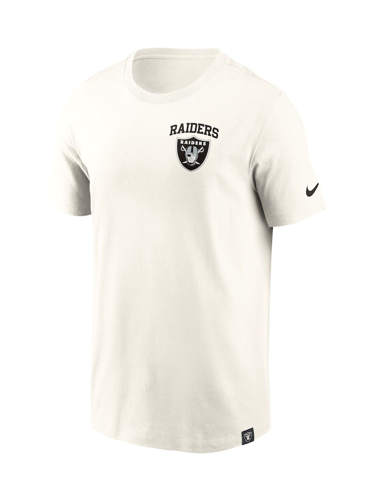 Fanatics Cream 100% Cotton NFL Las Vegas Raiders Short Sleeve Essential T-Shirt - Image 2 of 3