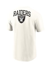 Fanatics Cream 100% Cotton NFL Las Vegas Raiders Short Sleeve Essential T-Shirt - Image 3 of 3