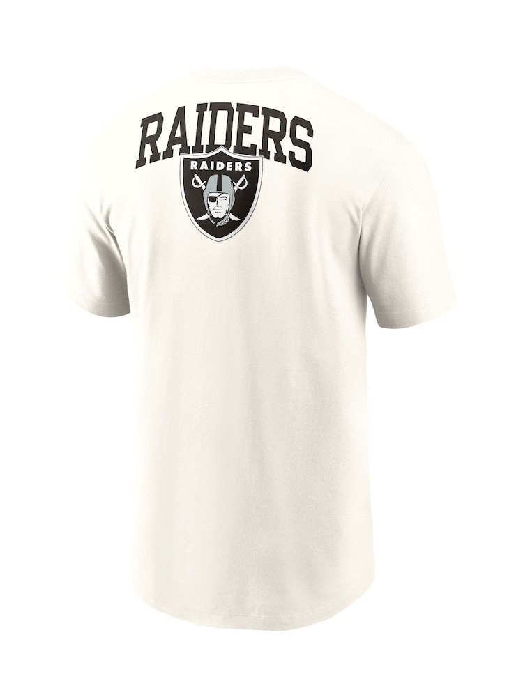 Fanatics Cream 100% Cotton NFL Las Vegas Raiders Short Sleeve Essential T-Shirt - Image 3 of 3