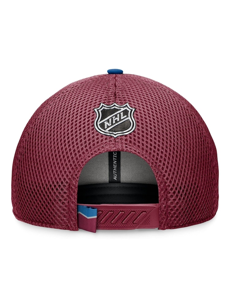 Fanatics Red NHL Colorado Avalanche Authentic Pro Draft Structured Trucker Cap - Imagen 4 de 4