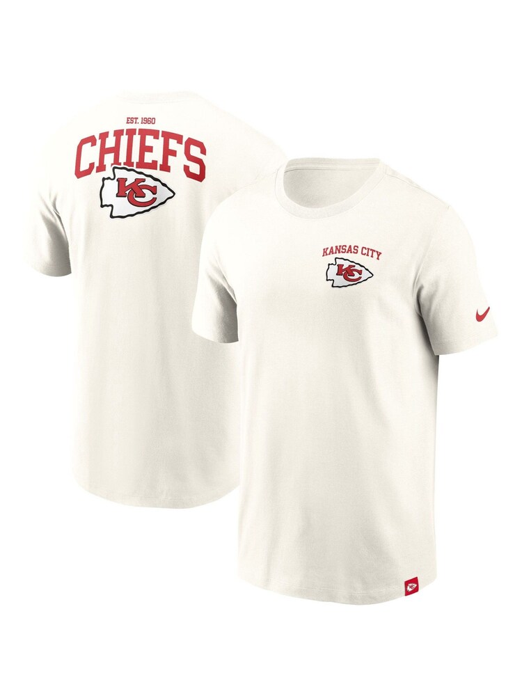 Fanatics Cream NFL Kansas City Chiefs Short Sleeve Essential 100% Cotton T-Shirt - Image 1 of 3