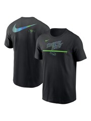 Fanatics 100% Cotton MLB Tampa Bay Rays 2 Hit Speed City Connect Black T-Shirt - Image 1 of 3