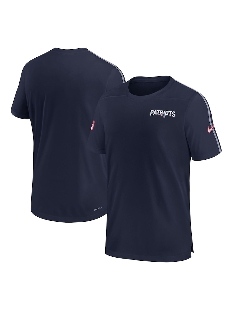 Fanatics Blue NFL New England Patriots Dri-FIT Coach Top - Image 1 of 3