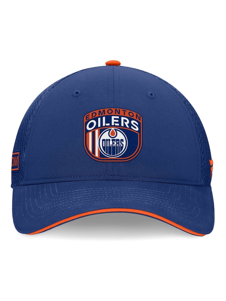 Fanatics Blue NHL Edmonton Oilers Authentic Pro Draft Structured Trucker Cap - Image 4 of 4