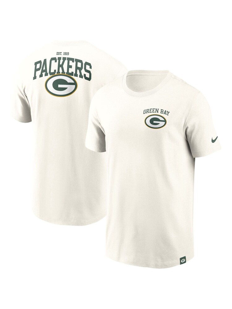 Fanatics Green 100% Cotton NFL Bay Packers Short Sleeve Essential Cream T-Shirt - Image 1 of 3