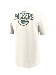 Fanatics Green 100% Cotton NFL Bay Packers Short Sleeve Essential Cream T-Shirt - Image 2 of 3