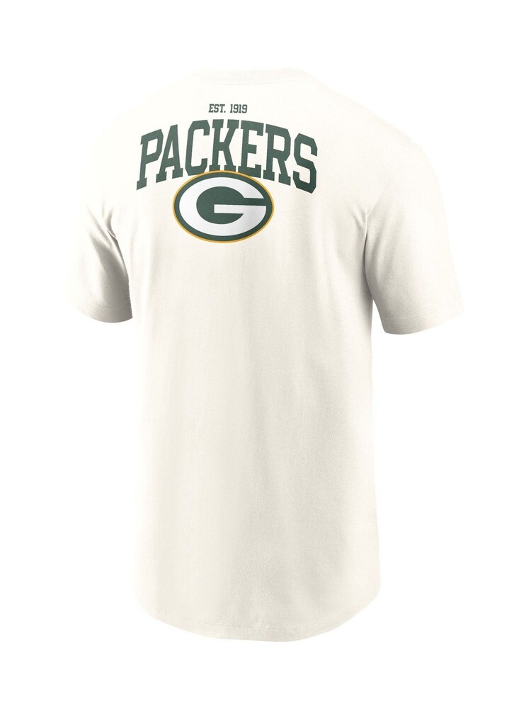 Fanatics Green 100% Cotton NFL Bay Packers Short Sleeve Essential Cream T-Shirt - Image 2 of 3