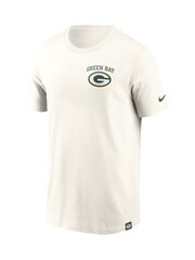 Fanatics Green 100% Cotton NFL Bay Packers Short Sleeve Essential Cream T-Shirt - Image 3 of 3