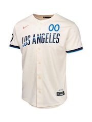 Fanatics Youth MLB Los Angeles Dodgers Limited City Connect White Jersey - Image 2 of 3