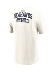 Fanatics Cream NFL Seattle Seahawks Short Sleeve Essential 100% Cotton T-Shirt - Image 2 of 3