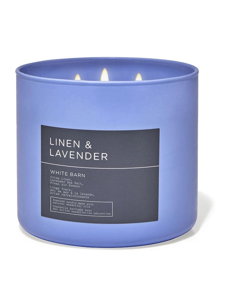 Bath & Body Works Linen And Lavender Linen and Lavender 3 Wick Candle 14.5 oz / 411 g - Image 1 of 1