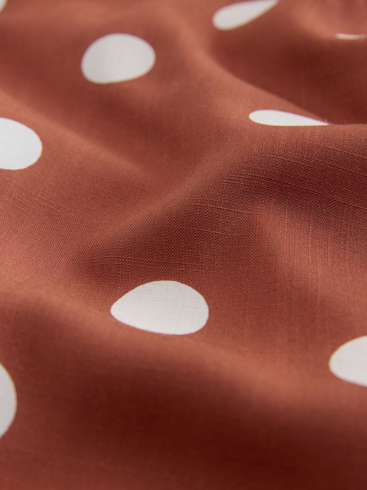 Laura Ashley Rust Brown Bubble Sleeve Lace Trim Mini Dress - Image 8 of 8 Laura Ashley Rust Brown Bubble Sleeve Lace Trim Mini Dress - Image 8 of 8