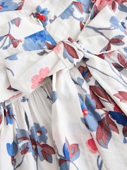 Laura Ashley Ivory Priory Floral Strapless Tie Detail Midaxi Dress - Image 9 of 9