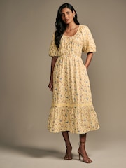 Платье мидакси из 100% хлопка с цветочным принтом Laura Ashley - Image 1 of 8