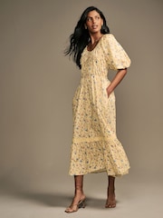 Платье мидакси из 100% хлопка с цветочным принтом Laura Ashley - Image 3 of 8