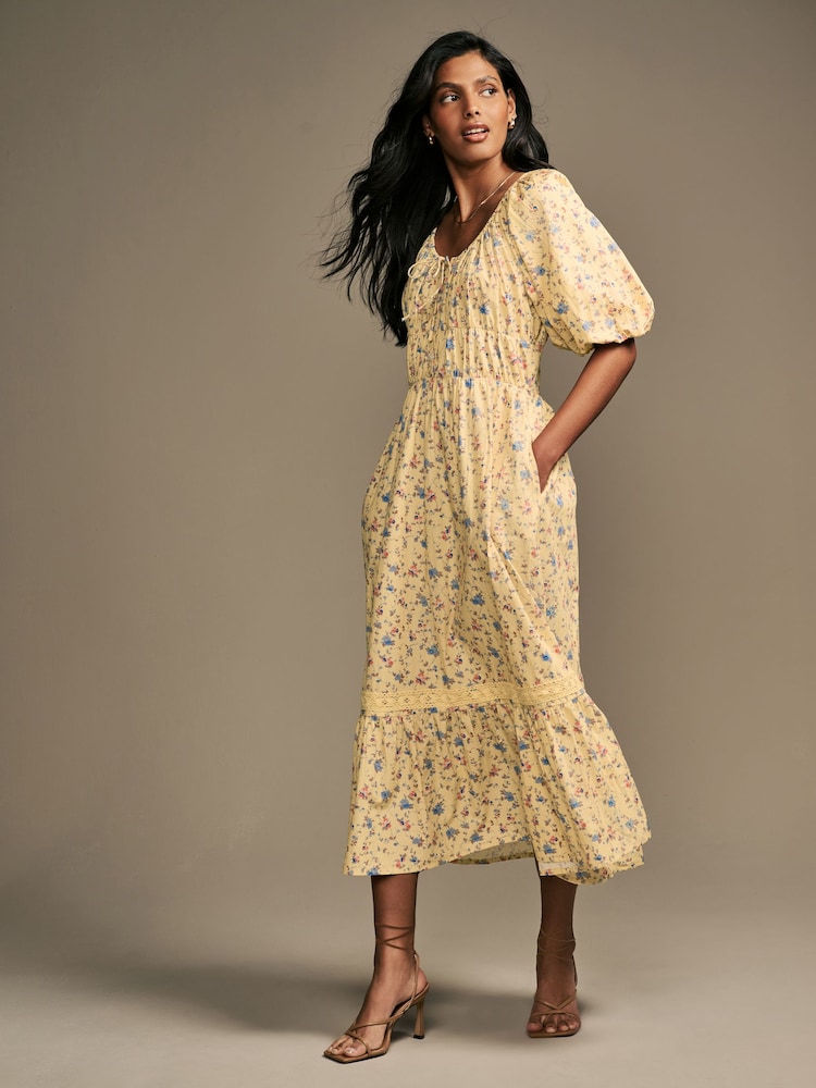 Laura Ashley Robe Midaxi à petites fleurs en coton 100 - Image 3 of 8