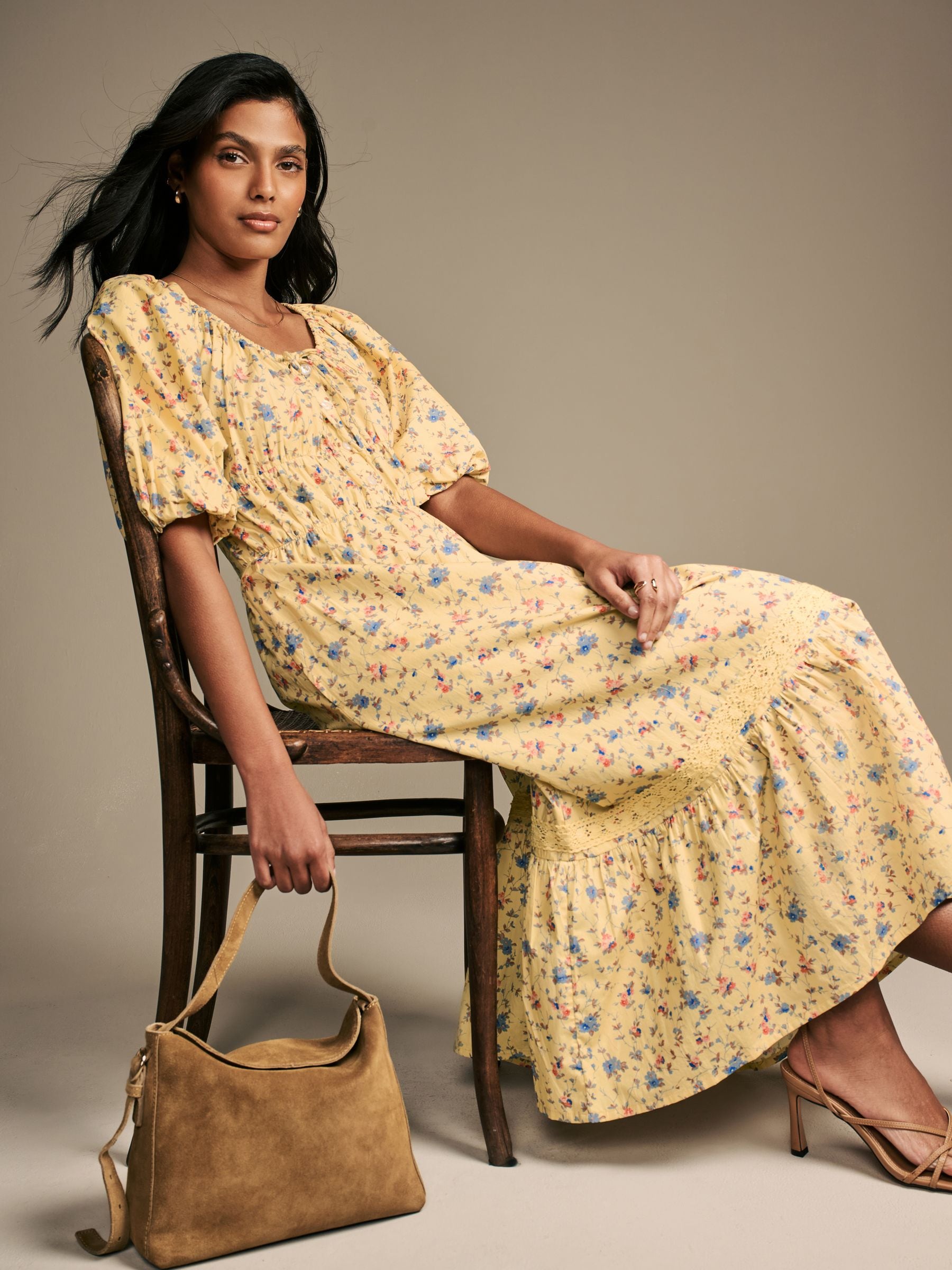 Buy Laura Ashley Buttermilk Yellow 100% Cotton Priory Floral Ditsy