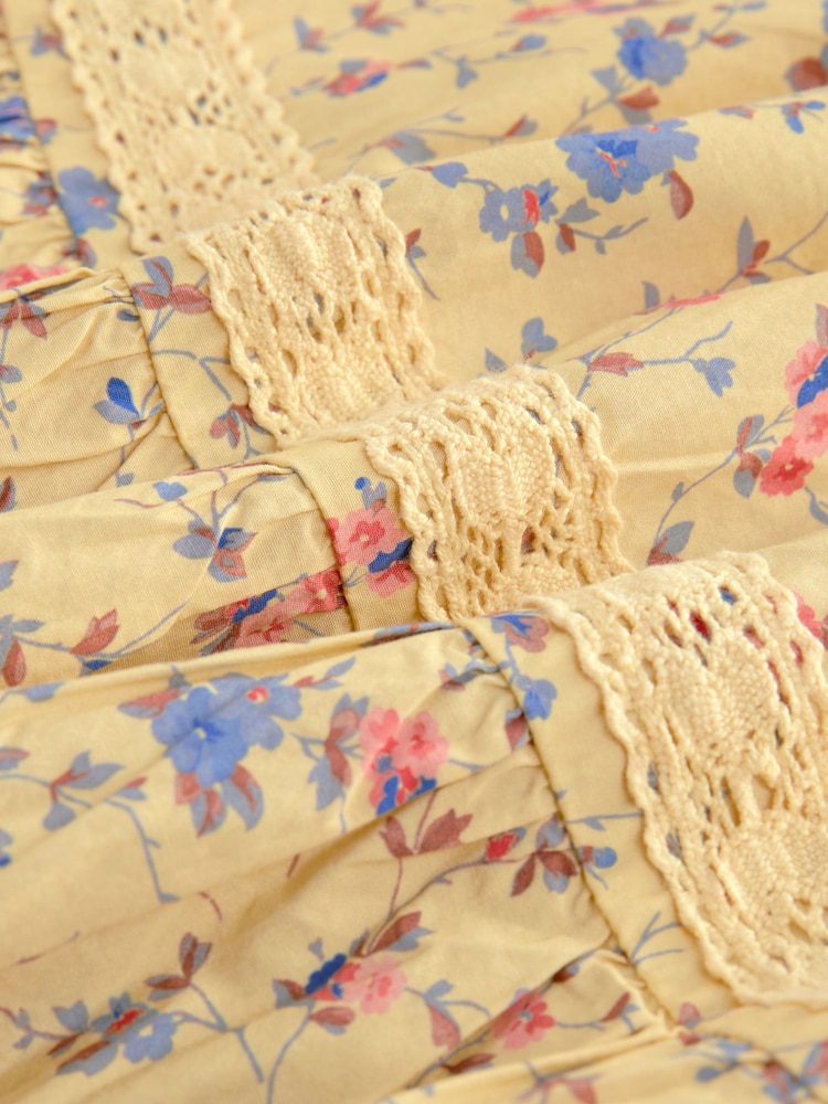 Laura Ashley Robe Midaxi à petites fleurs en coton 100 - Image 7 of 8