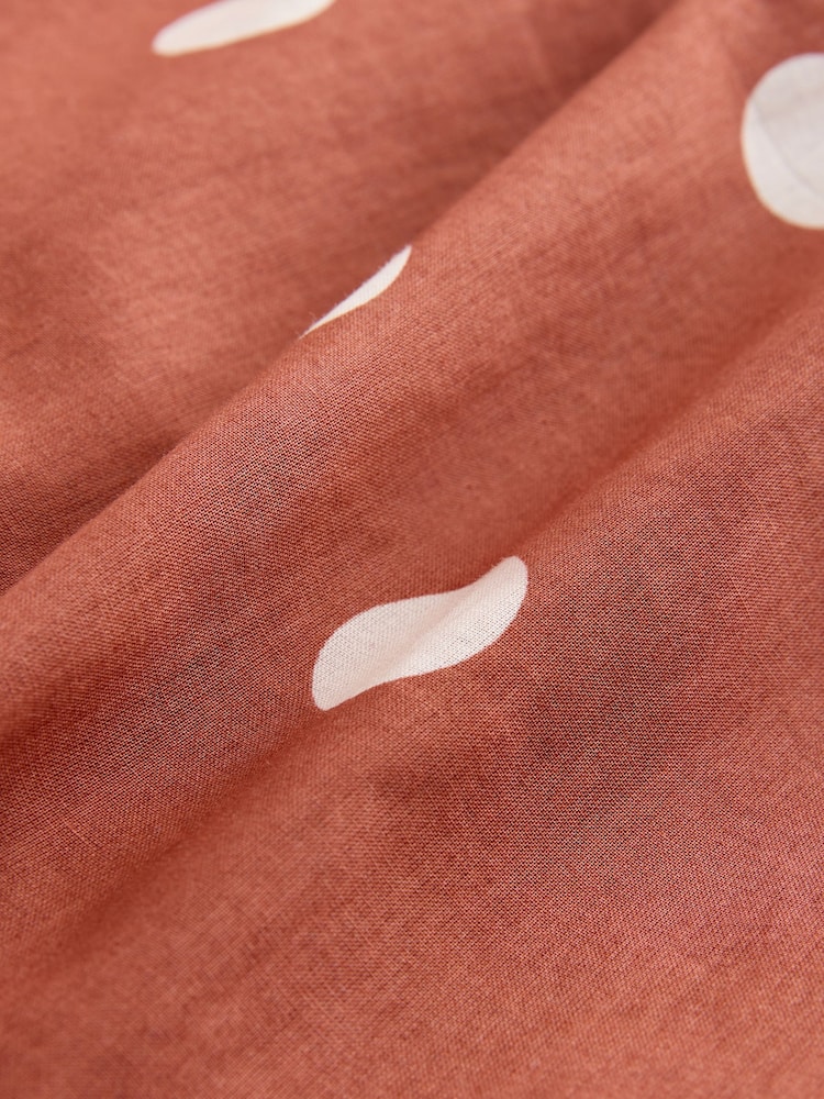 Laura Ashley Rust Brown Saxby Spot Cotton Bubble Strap 100% Cotton Top - Image 8 of 8