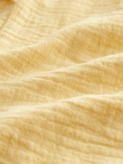 Laura Ashley Buttermilk Yellow Ruffle Sleeve 100% Cotton Top with Lace Trims - Image 13 of 13