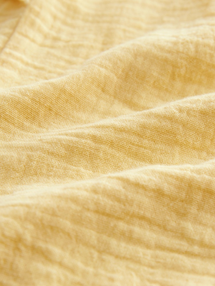 Laura Ashley Buttermilk Yellow Ruffle Sleeve 100% Cotton Top with Lace Trims - Image 13 of 13