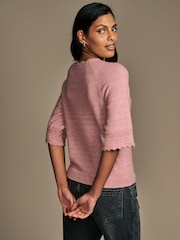 Laura Ashley Haut en maille pointelle festonnée - Image 2 de 5