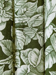 Burleigh X Bedeck Of Belfast Hibiscus 100% katoenen verduisterende gordijnen met plooiband - Image 3 of 3