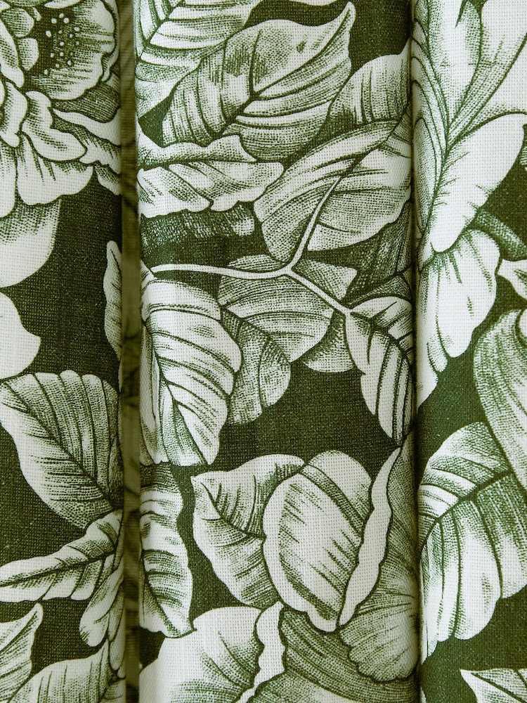 Burleigh X Bedeck Of Belfast Hibiscus 100% katoenen verduisterende gordijnen met plooiband - Image 3 of 3
