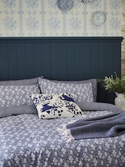 Burleigh X Bedeck Of Belfast Blue Calico 100% Cotton Cushion - Image 3 of 5