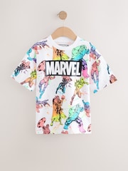 Fluro branco - Camiseta de manga curta 100% algodão Marvel Avengers License (3a16anos) - Imagem 1 de 4