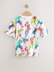 Fluro branco - Camiseta de manga curta 100% algodão Marvel Avengers License (3a16anos) - Imagem 2 de 4