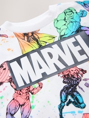 Fluro branco - Camiseta de manga curta 100% algodão Marvel Avengers License (3a16anos) - Imagem 3 de 4