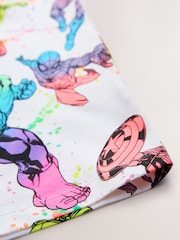 Fluro branco - Camiseta de manga curta 100% algodão Marvel Avengers License (3a16anos) - Imagem 4 de 4