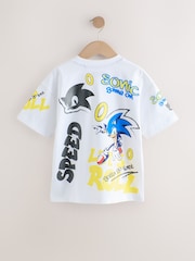 Белый - Футболка с лицензированным принтом Sonic (3-16лет) - Image 2 of 4