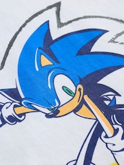 Белый - Футболка с лицензированным принтом Sonic (3-16лет) - Image 4 of 4